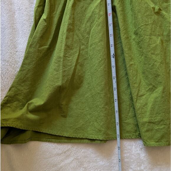 Nasty Gal Green Ruched Bust Open Tie Back Long Sleeve Fitted Midi Dress, size 6 - Picture 10 of 14